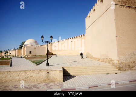 The Great Mosque of Kairouan in Tunisia, also known as the Mosque of Uqba, one of the most important mosques in Tunisia. Stock Photo