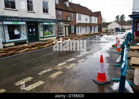 Hambledon village flooding Stock Photo