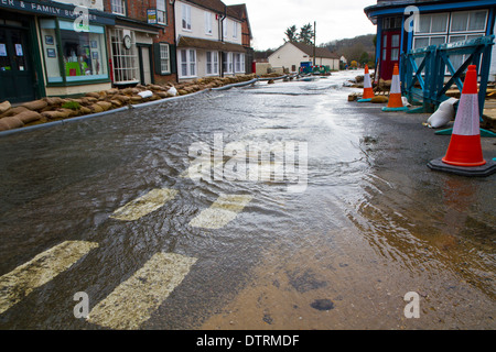 Hambledon village flooding Stock Photo