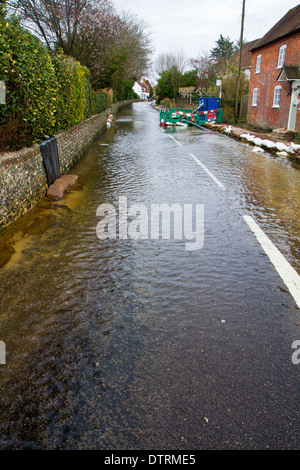 Hambledon village flooding Stock Photo