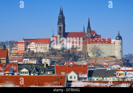 Meissen Albrechtsburg Winter 03 Stock Photo