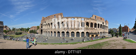 a panorama from the byzantine Colosseum in Rome, Italy Stock Photo