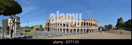 a panorama from the byzantine Colosseum in Rome, Italy Stock Photo