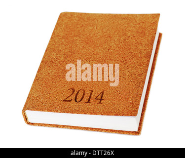 2014 diary book isolate on white background. Stock Photo