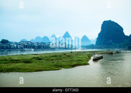 yangshuo scenery in guilin,China Stock Photo