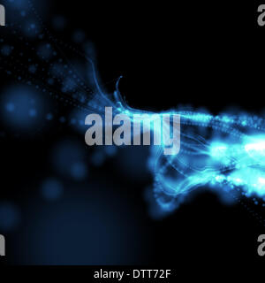 blue wavy abstract swirl background