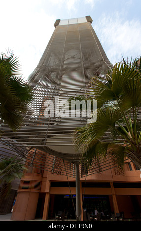 A wind tunnel in the carbon free Masdar City near Abu Dhabi UAE Stock Photo