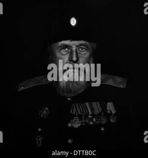 Cossack soldier wearing uniform Stock Photo