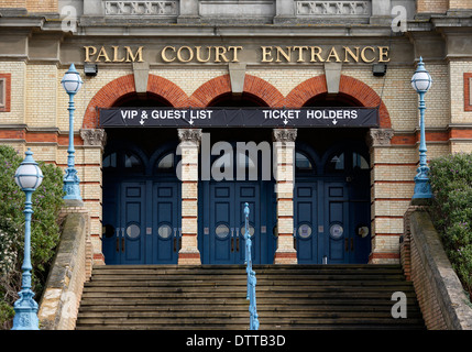 UK, London : The Palm Court Entrance at Alexandra Palace is pictured in North London. Stock Photo