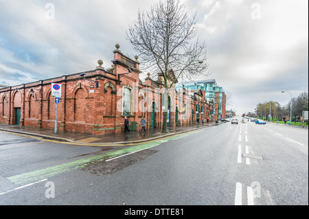 St George's Market is the last surviving Victorian covered market in Belfast, Northern Ireland.  The present St. George's Market Stock Photo