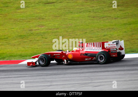 SEPANG, MALAYSIA - APRIL 4: Ferrari's Felipe Massa F1 Petronas Malaysian Grand Prix April 4, 2009 in Sepang, Malaysia. Stock Photo