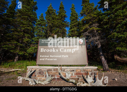 Brooks camp Stock Photo