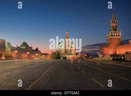 Kremlin, Saint Basil's Cathedral, and Red Square, Moscow, Russia Stock Photo