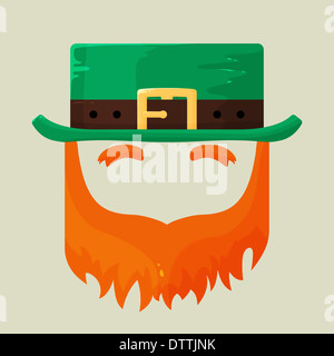 Irish St. Patricks Day leprechaun icon Stock Photo