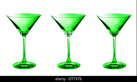 Three martini in a row Stock Photo