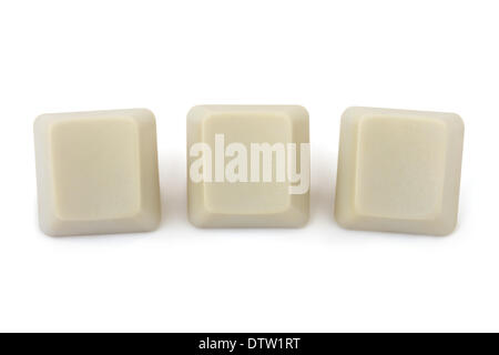 Three blank computer buttons Stock Photo