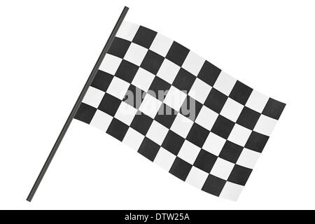 Checkered finish flag Stock Photo