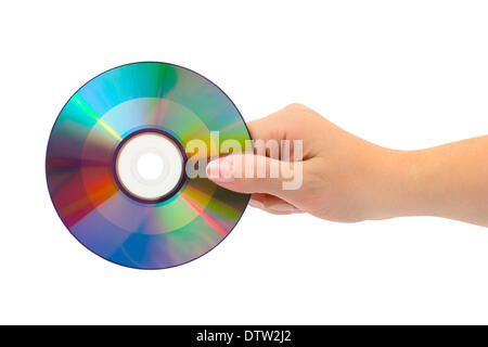 Hand with computer disk Stock Photo