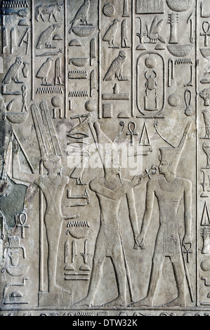 Reliefs from White Chapel of King Sesostris I(Senousert or Senousret I) Stock Photo