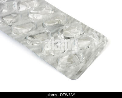 Empty Medication Packet Empty pack of pills isolated on white background Stock Photo - Alamy