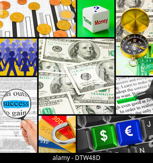Collage of business images Stock Photo