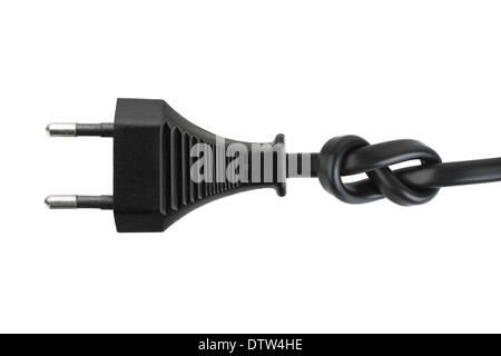 Electric cable with knot Stock Photo