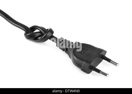 Electric cable with knot Stock Photo