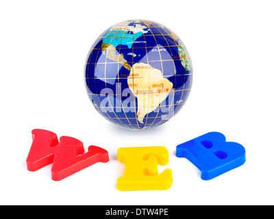 Globe and word WEB Stock Photo