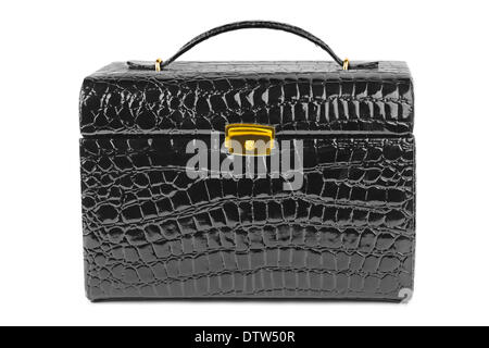 Black leather bag Stock Photo