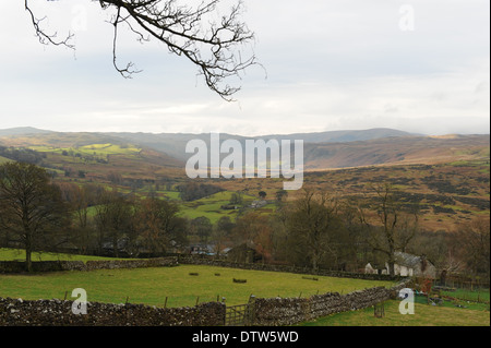 View from Rosgill to Haweswater Resevoir and its Dam in the Lake District National Park Stock Photo