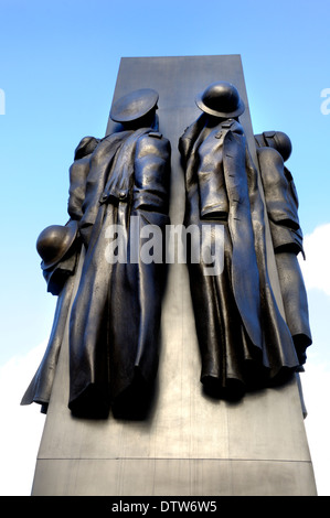 London, England, UK. Women of World War II memorial (John Mills; 2005) in Whitehall Stock Photo