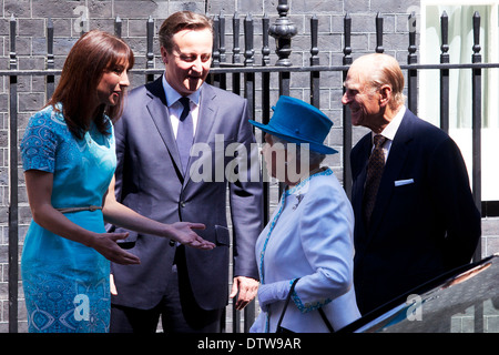 David Cameron will host a lunch at Downing Street for Her Majesty The Queen and the Duke of Edinburgh and past Prime Ministers: Stock Photo