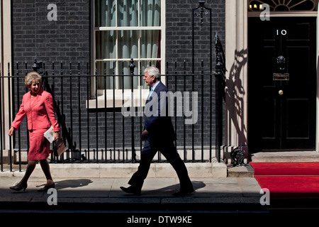 David Cameron will host a lunch at Downing Street for Her Majesty The Queen and the Duke of Edinburgh and past Prime Ministers: Stock Photo