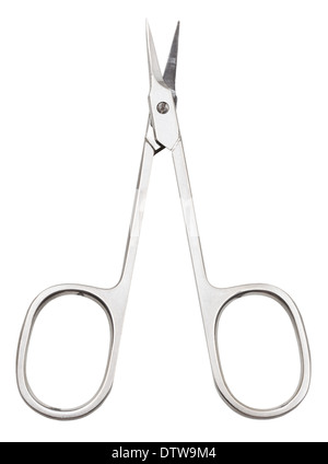 open cuticle scissors isolated on white background Stock Photo