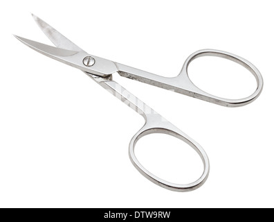 open nail scissors isolated on white background Stock Photo