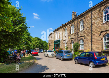 Shops and houses in the centre of the picturesque village of Ripley, North Yorkshire, England, UK Stock Photo