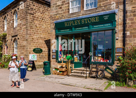 The historic Ripley Store, established in 1832, in the centre of the picturesque village of Ripley, North Yorkshire, England, UK Stock Photo