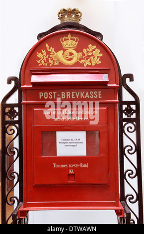 Vintage danish post box. Photo taken in the Royal Danish Post Museum. Copenhagen, Denmark. Stock Photo