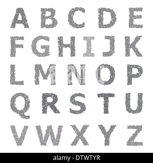Hand drawn alphabet letters set, isolated Stock Photo - Alamy