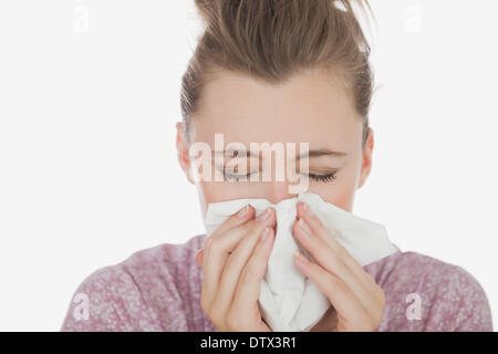 Young woman suffering from cold Stock Photo