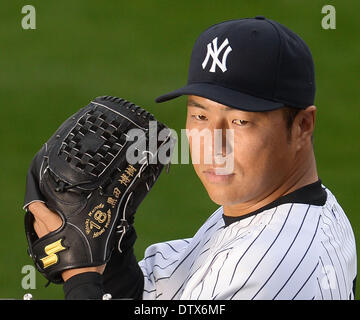 Tampa, Florida, USA. 22nd Feb, 2014. Hiroki Kuroda (Yankees) MLB : Hiroki Kuroda of the New York Yankees poses for a photo day during the New York Yankees spring training baseball camp in Tampa, Florida, United States . © AFLO/Alamy Live News Stock Photo