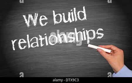 We build relationships Stock Photo