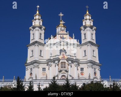 The Dormition Cathedral at the Holy Dormition Pochayiv Lavra in Pochayiv, Ternopil Oblast, Ukraine Stock Photo