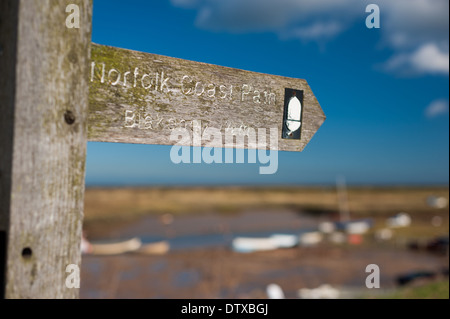 North Norfolk coast path, Blakeney Point, Norfolk. Stock Photo