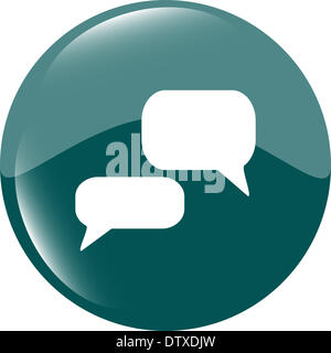 white bubble speech set icon, web button Stock Photo