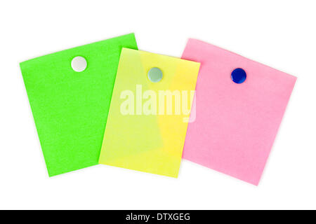 Multicolored note paper Stock Photo