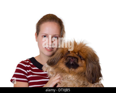Girl and dog Stock Photo