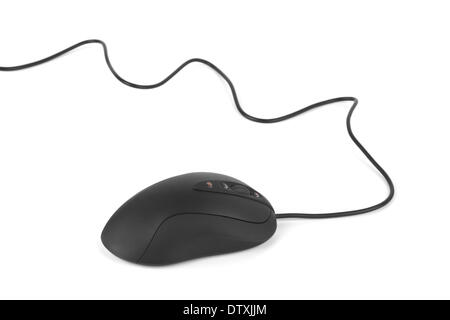 Computer mouse and cable Stock Photo