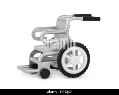 Toy wheelchair isolated on white background Stock Photo