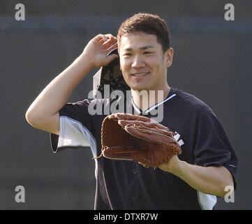 Tampa, Florida, USA. 24th Feb, 2014. Masahiro Tanaka (Yankees) MLB : New York Yankees spring training baseball camp at George M. Steinbrenner Field in Tampa, Florida, United States . © AFLO/Alamy Live News Stock Photo